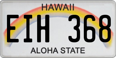 HI license plate EIH368