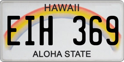HI license plate EIH369
