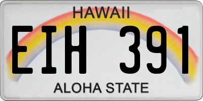 HI license plate EIH391