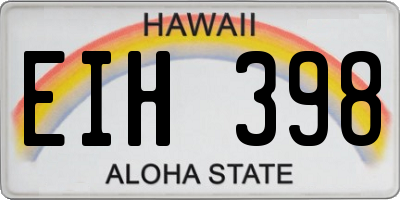 HI license plate EIH398