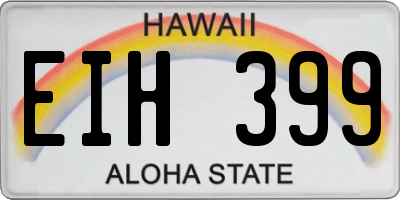 HI license plate EIH399