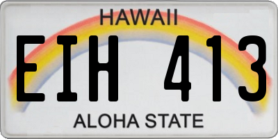 HI license plate EIH413