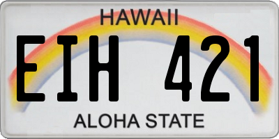 HI license plate EIH421
