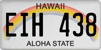HI license plate EIH438