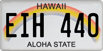 HI license plate EIH440