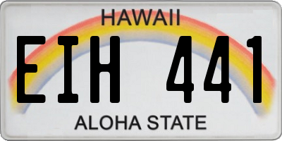 HI license plate EIH441