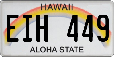 HI license plate EIH449