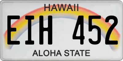 HI license plate EIH452
