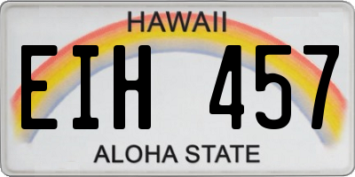 HI license plate EIH457