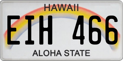 HI license plate EIH466