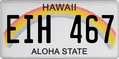 HI license plate EIH467