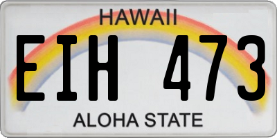 HI license plate EIH473