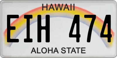 HI license plate EIH474