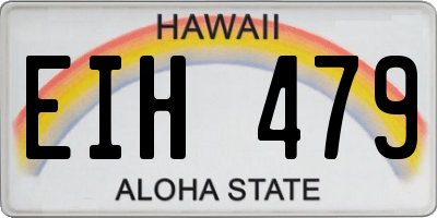 HI license plate EIH479