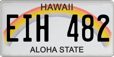 HI license plate EIH482