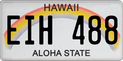 HI license plate EIH488