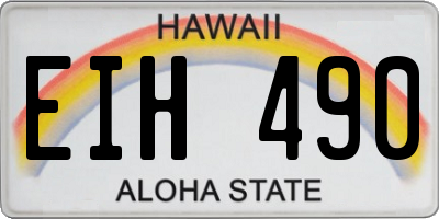 HI license plate EIH490