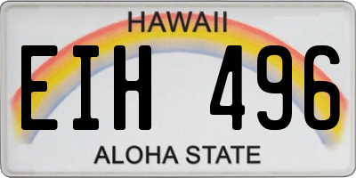 HI license plate EIH496