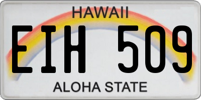 HI license plate EIH509