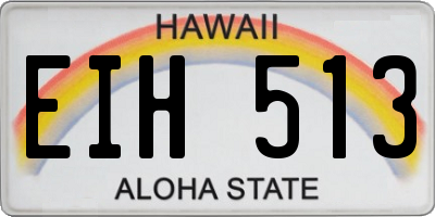 HI license plate EIH513