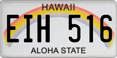 HI license plate EIH516