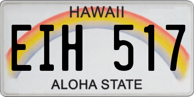 HI license plate EIH517