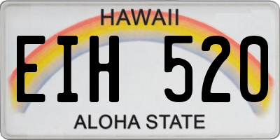 HI license plate EIH520