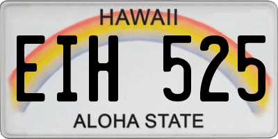 HI license plate EIH525