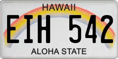 HI license plate EIH542