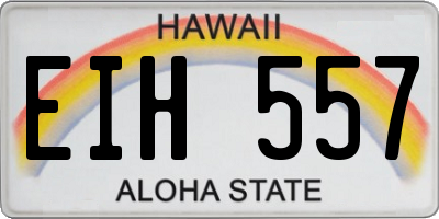 HI license plate EIH557
