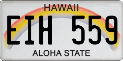 HI license plate EIH559