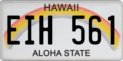 HI license plate EIH561