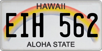 HI license plate EIH562