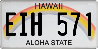 HI license plate EIH571