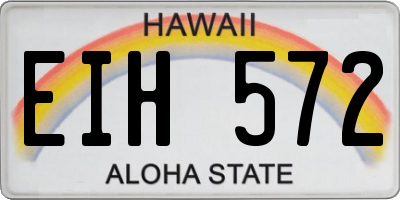 HI license plate EIH572