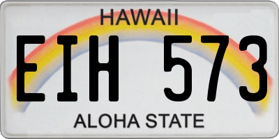 HI license plate EIH573
