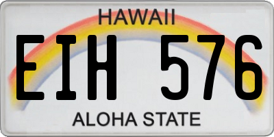 HI license plate EIH576