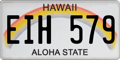 HI license plate EIH579