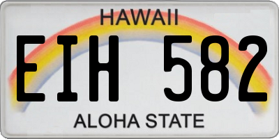 HI license plate EIH582