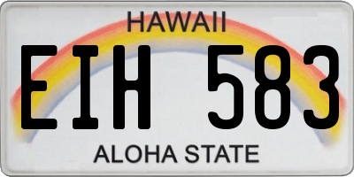 HI license plate EIH583