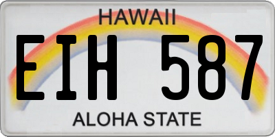 HI license plate EIH587