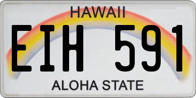 HI license plate EIH591