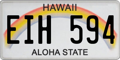 HI license plate EIH594