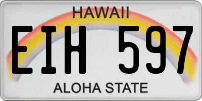 HI license plate EIH597