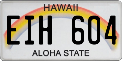 HI license plate EIH604