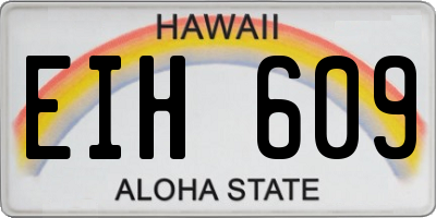 HI license plate EIH609