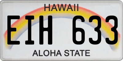 HI license plate EIH633