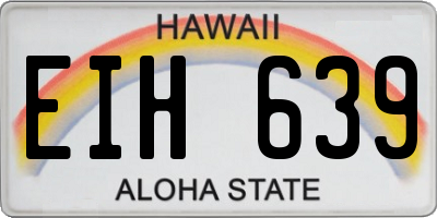 HI license plate EIH639