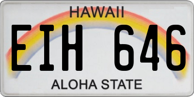 HI license plate EIH646