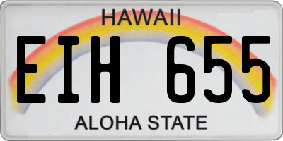 HI license plate EIH655